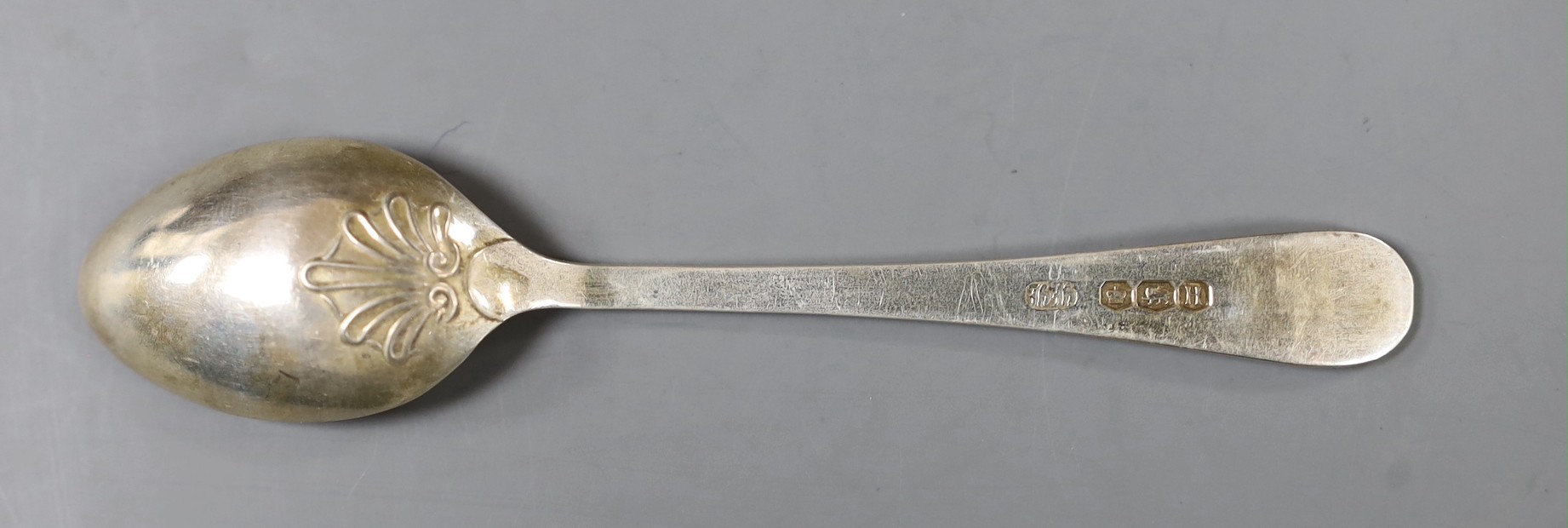 A cased set of eleven (of 12) George VI silver coffee spoons, Sheffield, 1950.